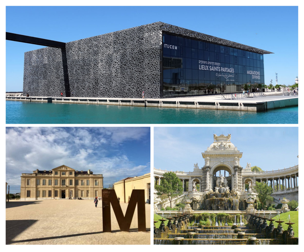 Mucem - Musée des civilisations de l'Europe et de la Méditerranée. Château Borely et le musée des Beaux-Art.